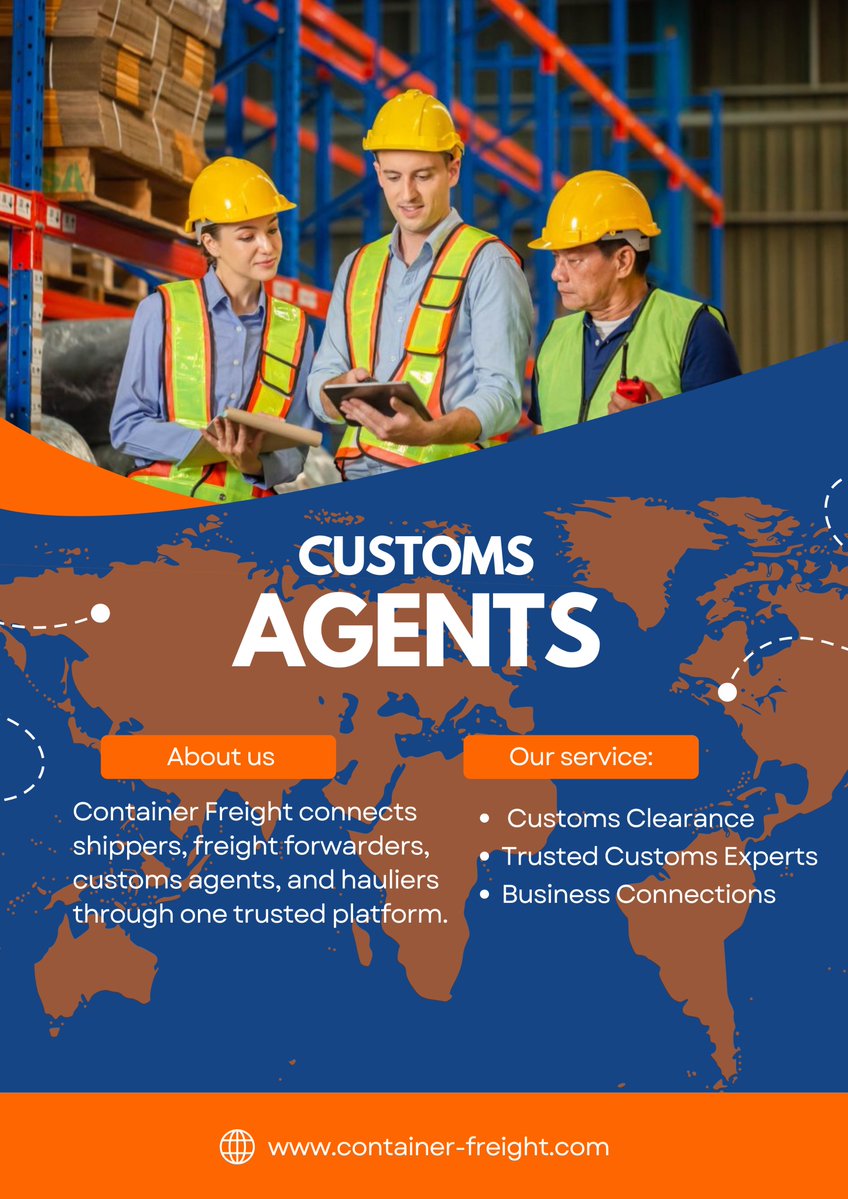 Freight132's tweet photo. Simplify customs clearance with Container Freight. 

Connect with shippers, freight forwarders, hauliers, and logistics professionals, expand your network, and discover new business opportunities.

https://t.co/xqoTUtvSP7

#ContainerFreight #CustomsAgents #CustomsClearance https://t.co/0kF5ismwI8