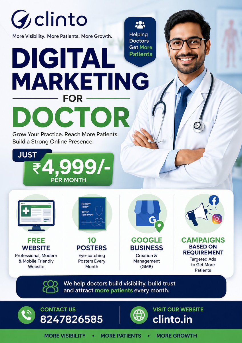 Jagadeesh1610's tweet photo. Digital marketing For Clinics/Hospitals https://t.co/RuZ0pIYjL8
