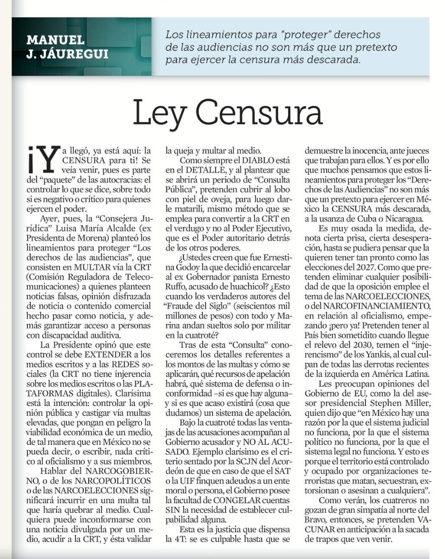 Melissa_Bely's tweet photo. No dejen de leer esto..

Mejor explicado...¡ imposible !

Así será la Ley Censura.

👇 https://t.co/kDoRrB0tzJ