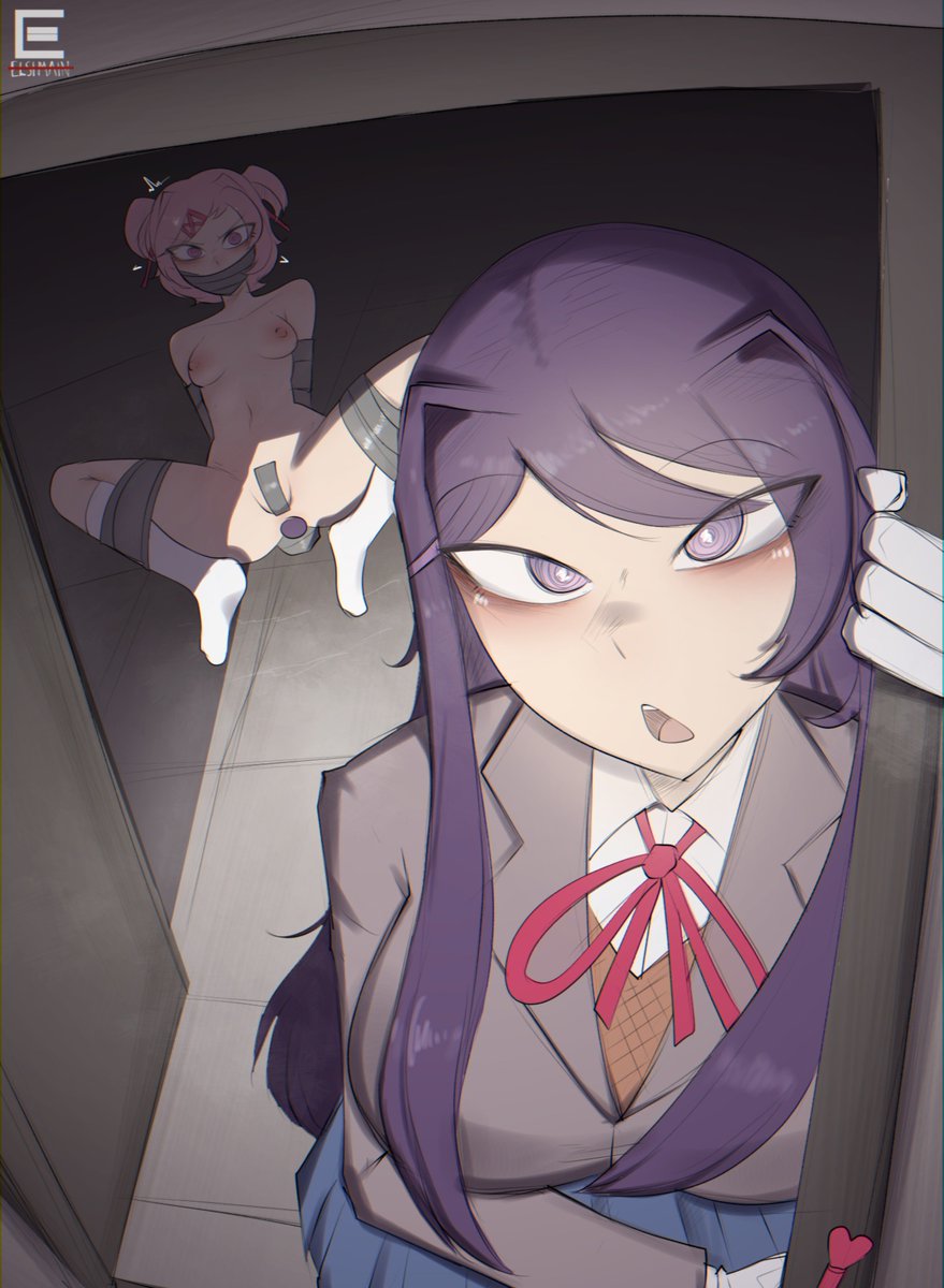 XTabxxClubX's tweet photo. 💜"Oh! I am sorry if we were too loud... Oh no its just some kinky role-playing thats all... Hehe of course she's an adult, she just has a cute baby face... Care to join, she's still... Fresh~"💜

🩷Poor Natsuki shook her head, she tried to scream and yell, but it was muffled.🩷 https://t.co/13Kj3ln8uD