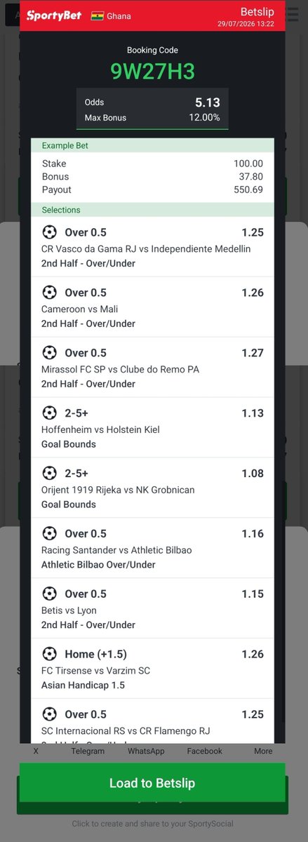 dailyprofit96's tweet photo. π― SPORTYBET CODES:
π₯ 5 Odds: 9W27H3
π₯ 5 Odds: FK57KV
β οΈ Not recommended for persons under 18. Please gamble responsibly.
Letβs cash out! π₯π° #SportyBet #BettingTips #Odds #Winning #GameOn https://t.co/OAV5es6sCE