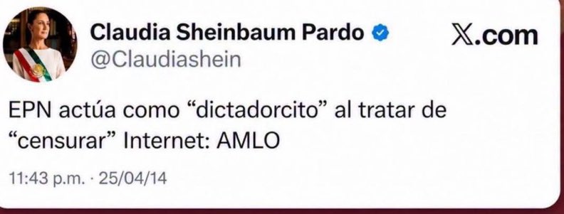 DonPorfifirio's tweet photo. Necesitamos a la Claudia del pasado para contrarrestar a la “dictadorcita” del presente!🚬🧐 https://t.co/kuKL3C3ix7