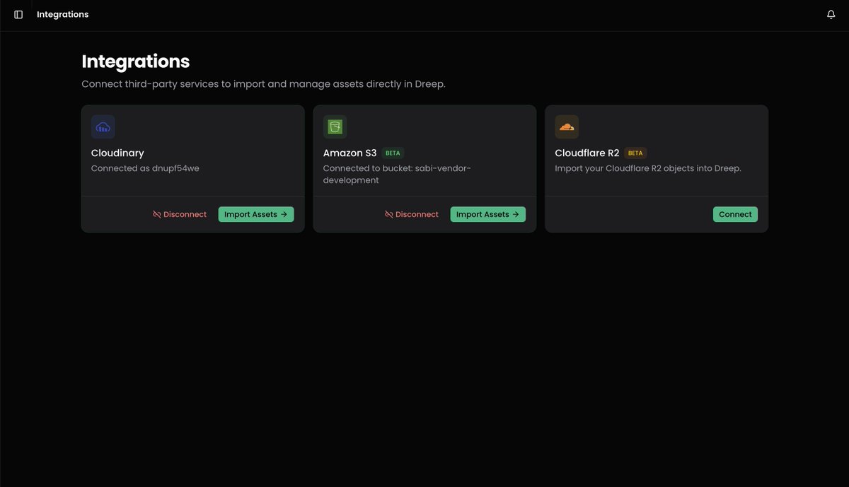 usedreep's tweet photo. You can now import from s3 and r2 😇 https://t.co/URfmoRBXss