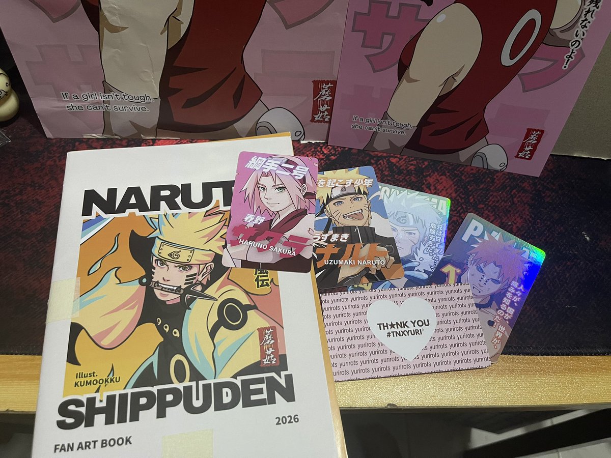 _dummdummm's tweet photo. Mail arrived! Thank you @kumookku and @yurirots for allowing this to happen!!

my naruto pcs and prints are here 🍥🌸 https://t.co/5YCaN8mX7p
