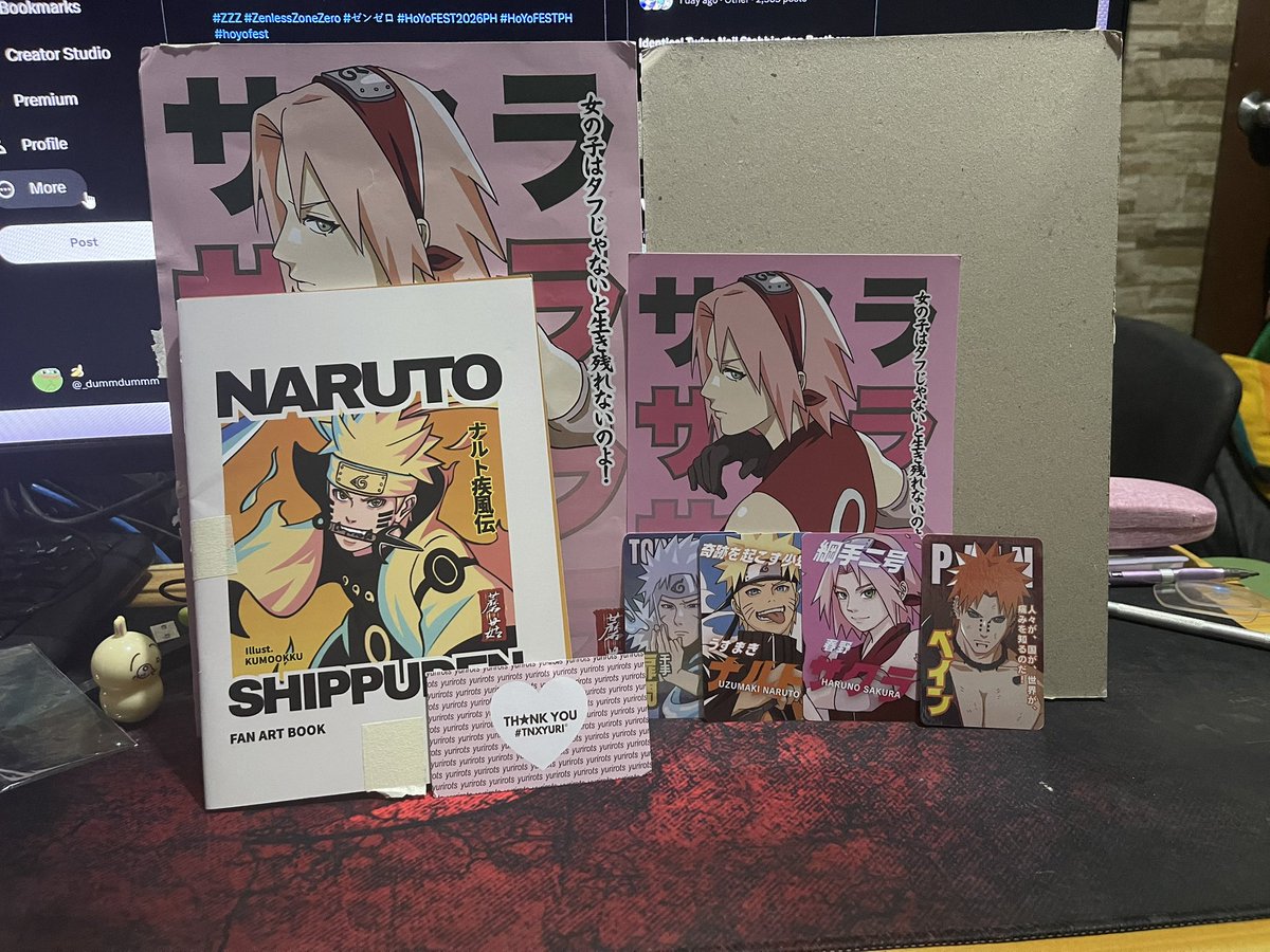 _dummdummm's tweet photo. Mail arrived! Thank you @kumookku and @yurirots for allowing this to happen!!

my naruto pcs and prints are here 🍥🌸 https://t.co/5YCaN8mX7p