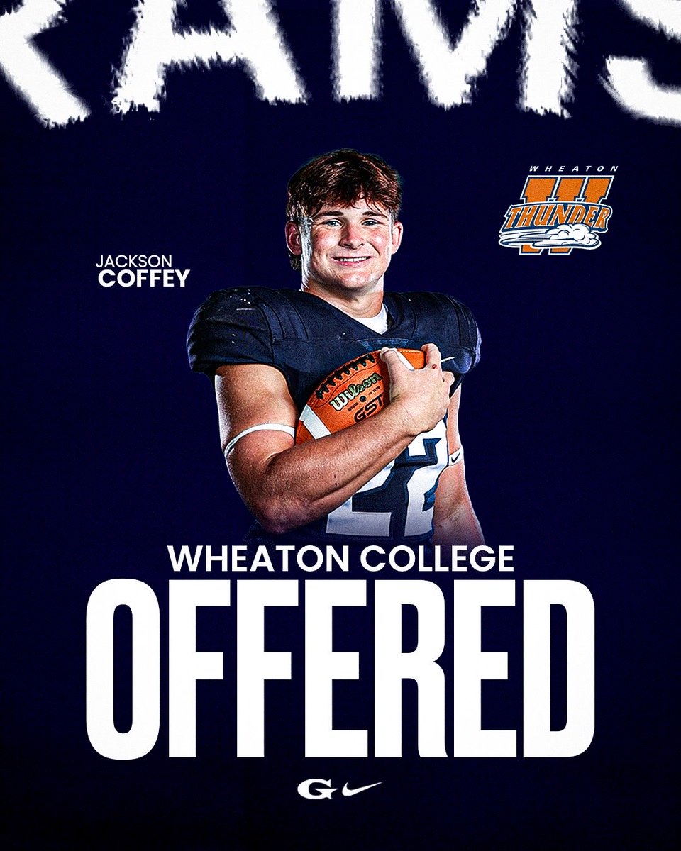 GCARamsFootball's tweet photo. Congrats to our guy Jackson for picking up an offer from @WheatonFB 🤝

#ALLIN | #GCA https://t.co/urRURD4A7n