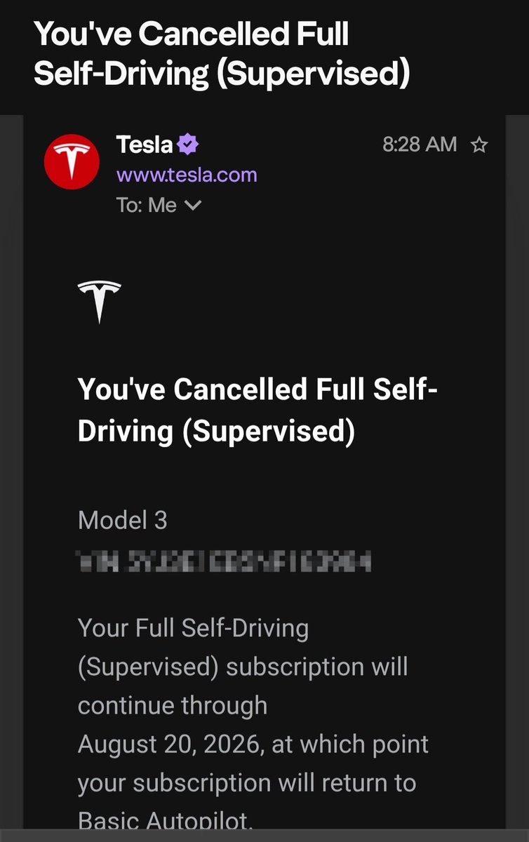 Chemswede's tweet photo. @Tesla I just cancelled FSD after 2 years of paying for it. V14 lite completely ruined my highway commute. It reads bus speed limits and then won't even go the speed limit making me a real danger to others around me. It's WAY better off the highway than before, but unusable on highway. https://t.co/N5Djq1JG5g