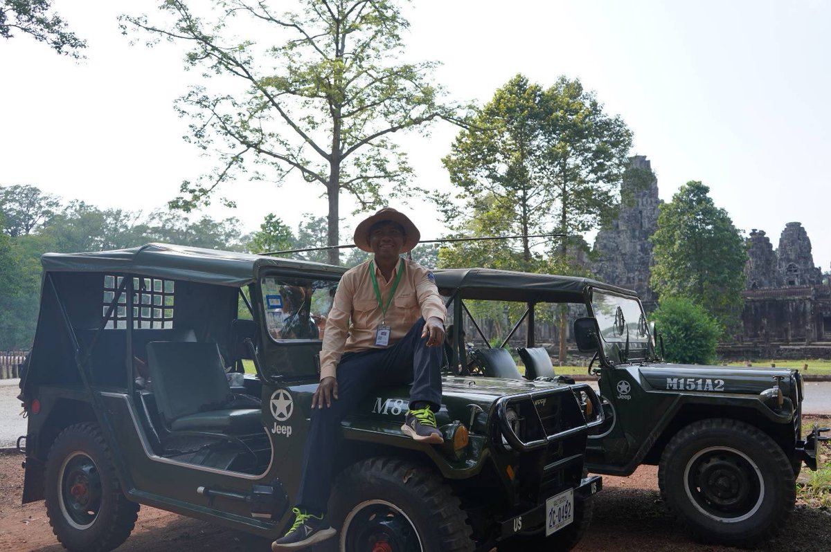 ToAsiaTravel2's tweet photo. ビンテージJeepでめぐるカンボジア世界遺産アンコール遺跡群🇰🇭カンボジア・シェムリアップでしかできない体験型ツアーとしてご好評いただいています。気分はまるで冒険家！安心のベテラン日本語ガイドがご案内させていただきます。 https://t.co/d2AzxOeYEz https://t.co/nk3iMkAkR5