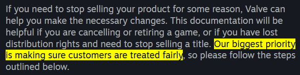 absforshort's tweet photo. @BroganMills2 @StopKilingGames Maybe this can help you feel better: https://t.co/z8YWRdZeY9

"We take our relationship with customers seriously [...] Retired games will remain in players' Steam libraries. Those players will continue to be able to download, install, and launch the game." https://t.co/zANmPmmRAj