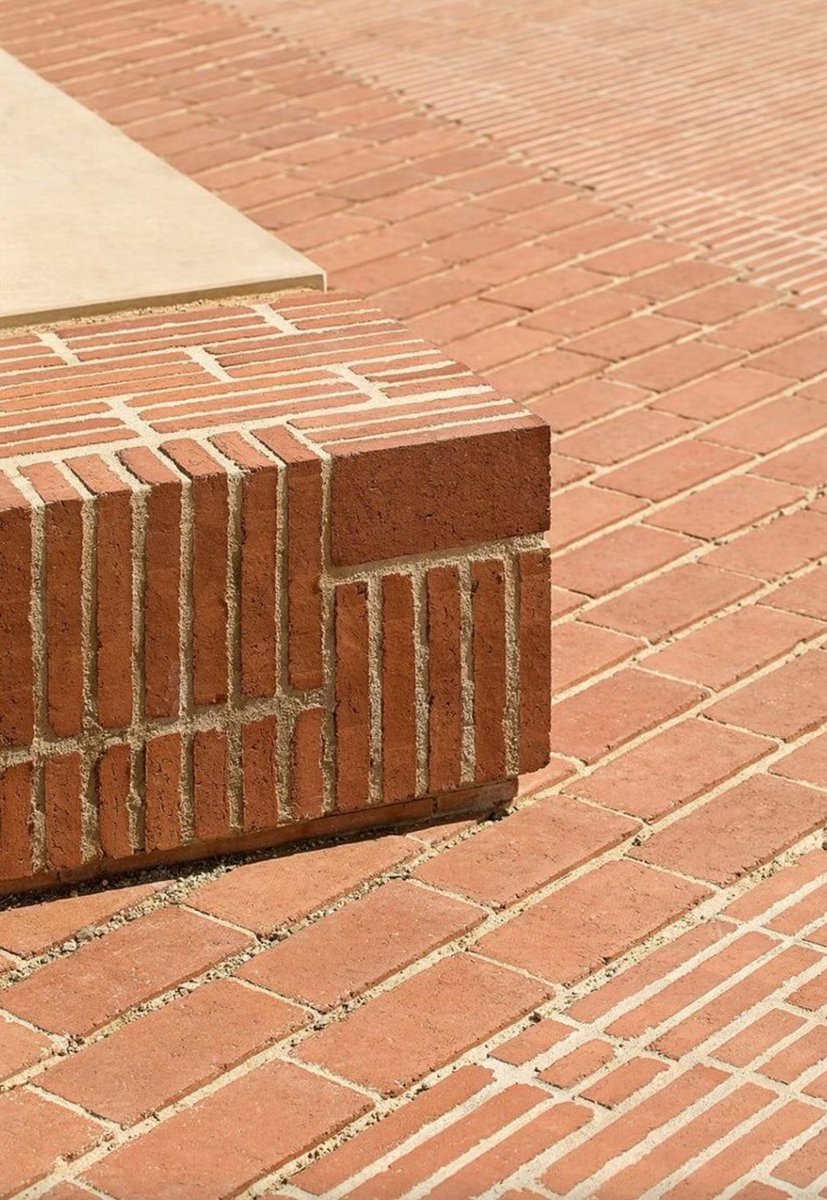 david_perell's tweet photo. People say it’s too expensive to build things beautifully, but look at all the beautiful things you can do with bricks.

Effort and creativity are the ultimate constraint, not money. 

And the extra work is worth it because life is so much lovelier and more delightful when our streets are filled with craftsmanship.