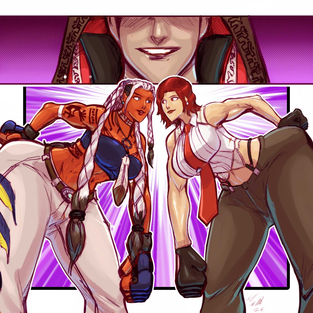 taurencebell's tweet photo. More Punch Mama v Punch Mama 
Was super koo to get a shout out from Fatal Fury's social  media. 🥲😌🙌
This doodle is just me getting something out of my head.
#fatalfury #COTW #rickstrowd #vanessa #kofxv https://t.co/KT9lMVwTcB