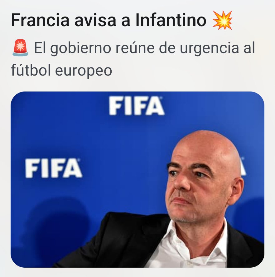 ovviman's tweet photo. Entonces FIFAntino pretende tomar estafeta de lo que insinuaba la (por ahora) difunta Superliga de Europa, que en su momento demonizaron. 
En resumen, dejar de lado la esencia genuina de la pelota, a la cual han manchado sobremanera y en aumento de ya hace buen tiempo a la fecha https://t.co/hVYk8tKHzj