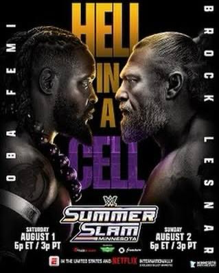 Lawrence_Kenny's tweet photo. 🗡️ 👊☠️#WinnerStaysOn ☠️👊🗡️
The Beast @BrockLesnar beats The Big Show in a stretcher match to retain the WWE Championship and the #WSO title
Next up, a bit of change of pace…
The Beast @BrockLesnar v The Ruler @Obaofwwe this weekend at Summerslam inside Hell in a Cell https://t.co/IXpuJBIFTo