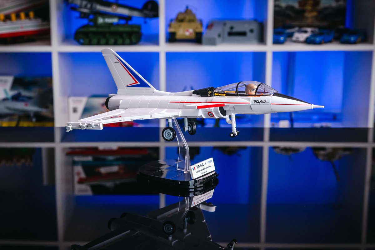 COBI_Bricks's tweet photo. ✈️40 years since the first flight. One legendary aircraft.🇫🇷

Build the Dassault Rafale A in 1:48 scale and celebrate a milestone in modern aviation history! Featuring authentic details, a sleek display stand, and the iconic delta-wing design that made the Rafale A a legend!🫡

🛒👉https://t.co/31aW5SsBJE

#COBI #COBIbricks #ModelBuilding #Bricks #CobiFans