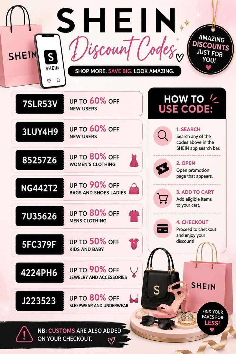PortiaDaisyy's tweet photo. Placed your SHEIN order 😛
Use the codes below to receive massive discounts https://t.co/KSbp2Uljji