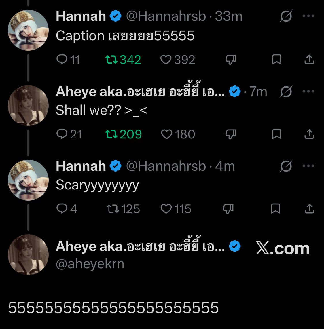 lktarnm's tweet photo. Hannah : -1000
Aheye : +1000000000000000

K.O. GG https://t.co/apnQZO0xi6