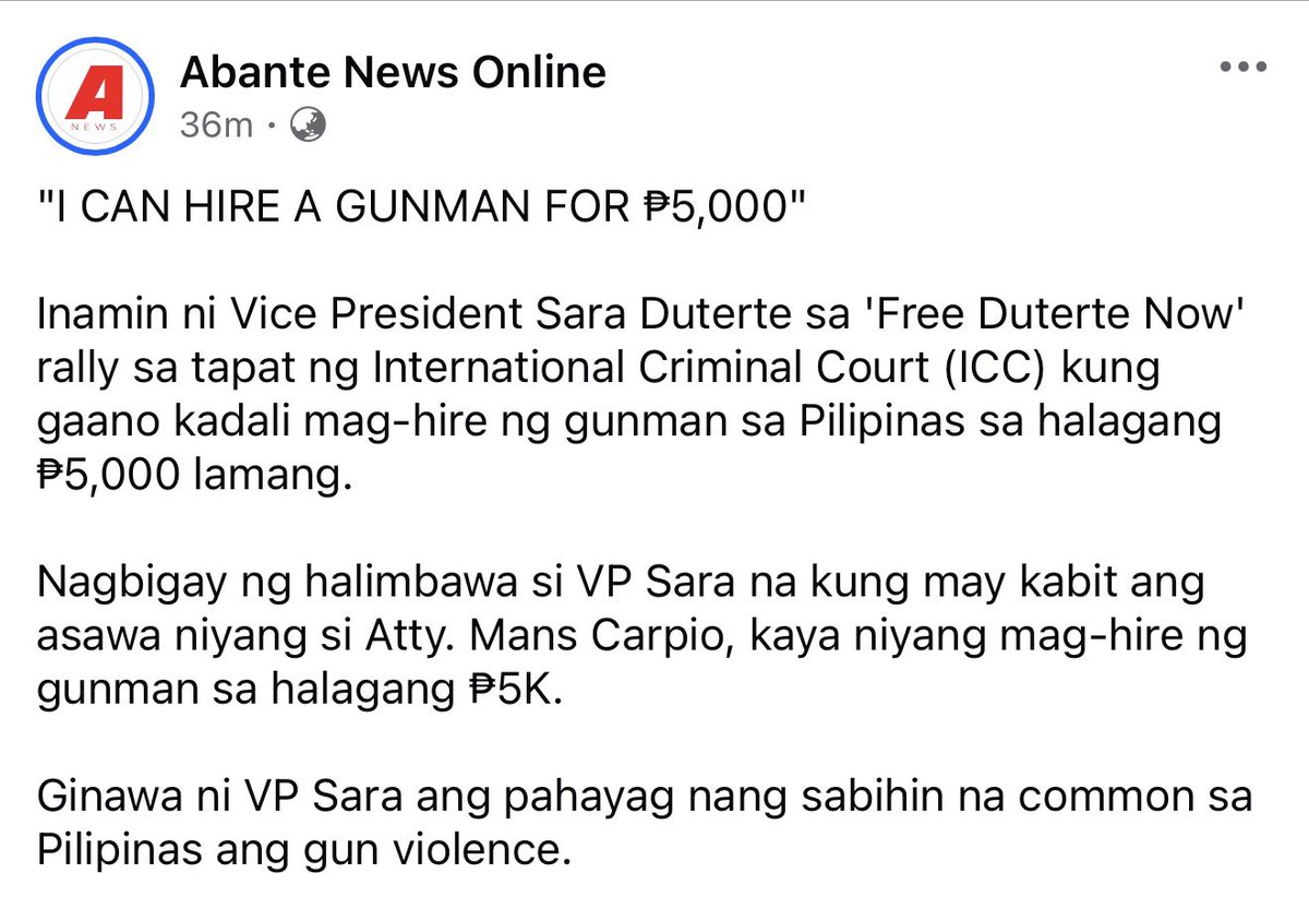 jesusfalcis's tweet photo. 🚨 BP Inday Sara Duterte: “I can hire a gunman for ₱5,000 in the Philippines (to kill the mistress of Mans Carpio).”

⚠️ OMG OMG OMG!

Paano mo alam Madam Vice President?

Nasubukan mo na?

Freudian slip!

😭😂😭 https://t.co/zlMjt21Pfe