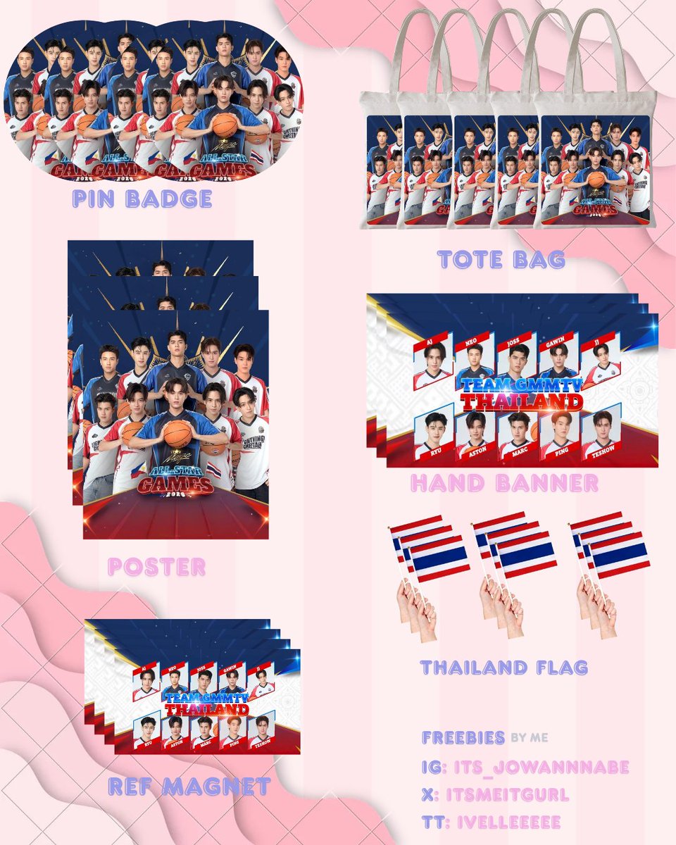 itsmeitgurl's tweet photo. 𐙚 𝘼𝙡𝙡 𝙎𝙩𝙖𝙧 𝙂𝙖𝙢𝙚𝙨 2026 𝙁𝙧𝙚𝙚𝙗𝙞𝙚𝙨 𐙚
team gmmtv thailand fan support by: @its_jowannnabe

୨୧ mbf, like &amp; rt
୨୧ open for trades 
୨୧ strictly 1:1 ratio | limited qty

📍 : TBA

See you at All Star Games 2026! 𐙚˙⋆.˚ ᡣ𐭩

#AllStarGames2026  #TeamGMMTVThailand https://t.co/qoDgQaL4rb
