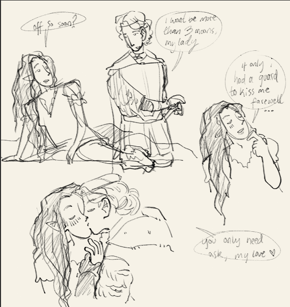 limeartichoke's tweet photo. arwen &amp; eowyn sketch mini comic thing i may finish #lotr https://t.co/eDA5lWgzDP