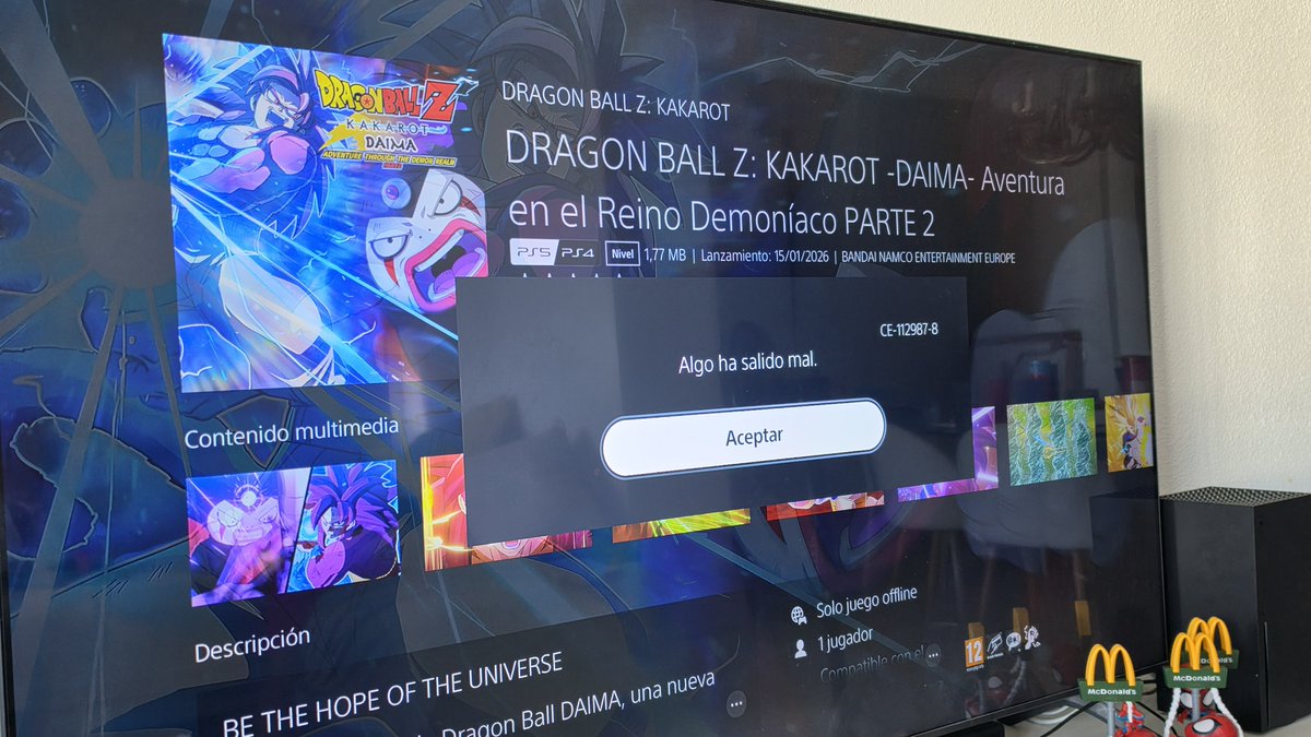 GeanfrancoSper1's tweet photo. @Tierra100able_ Una pregunta los DLC de Kakarot me aparecen gratis pero me dan error es algun tipo de bug visual? https://t.co/ILtnjFIMur