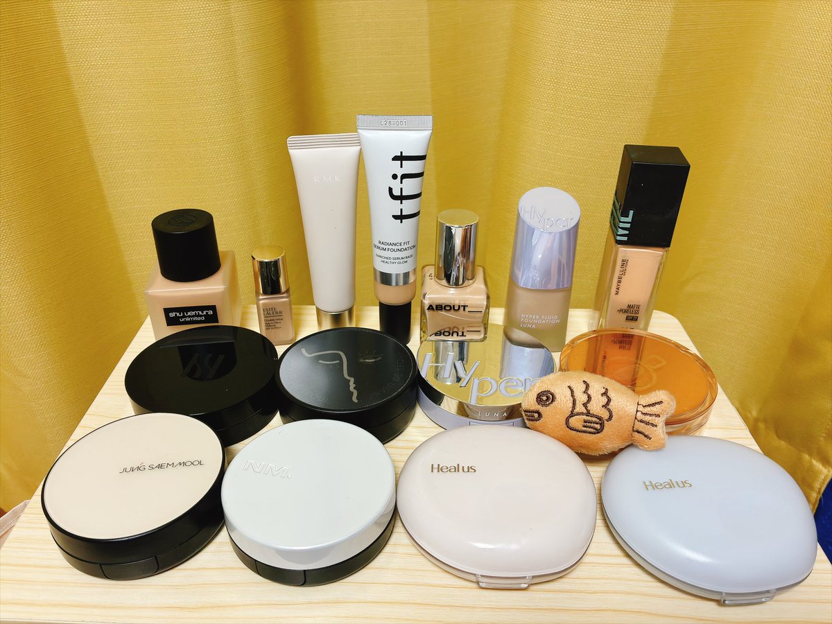 m_t1118y's tweet photo. 脂性肌だから本当は塗らないのが1番なのかもだけどそんなわけにもいかないし、自分なりに色々試してみてるんだけどまだ定まらない…。
良い組み合わせとかもっと色々試したい🥺 https://t.co/xcDSBhFnhg
