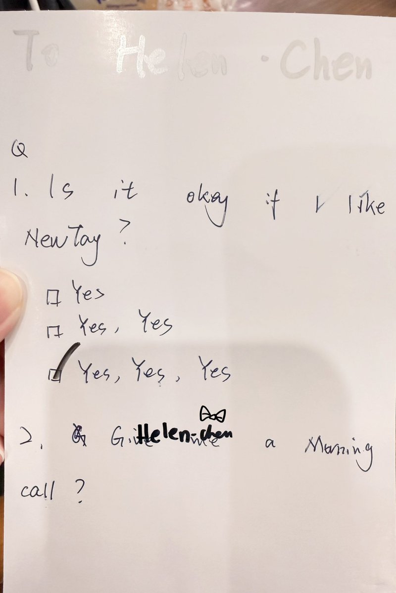 HelenChen144478's tweet photo. Yes，yes，yes！😂😂😂

TAYNEW POLCASAN FAMSIGN
#งานมหกรรมนิยายนานาชาติ2026xTayNew
#เตนิว #TayNew 
#Tawan_V #Newwiee 
#POLCASAN 
@Tawan_V @new_thitipoom https://t.co/8MgMdkKrj4