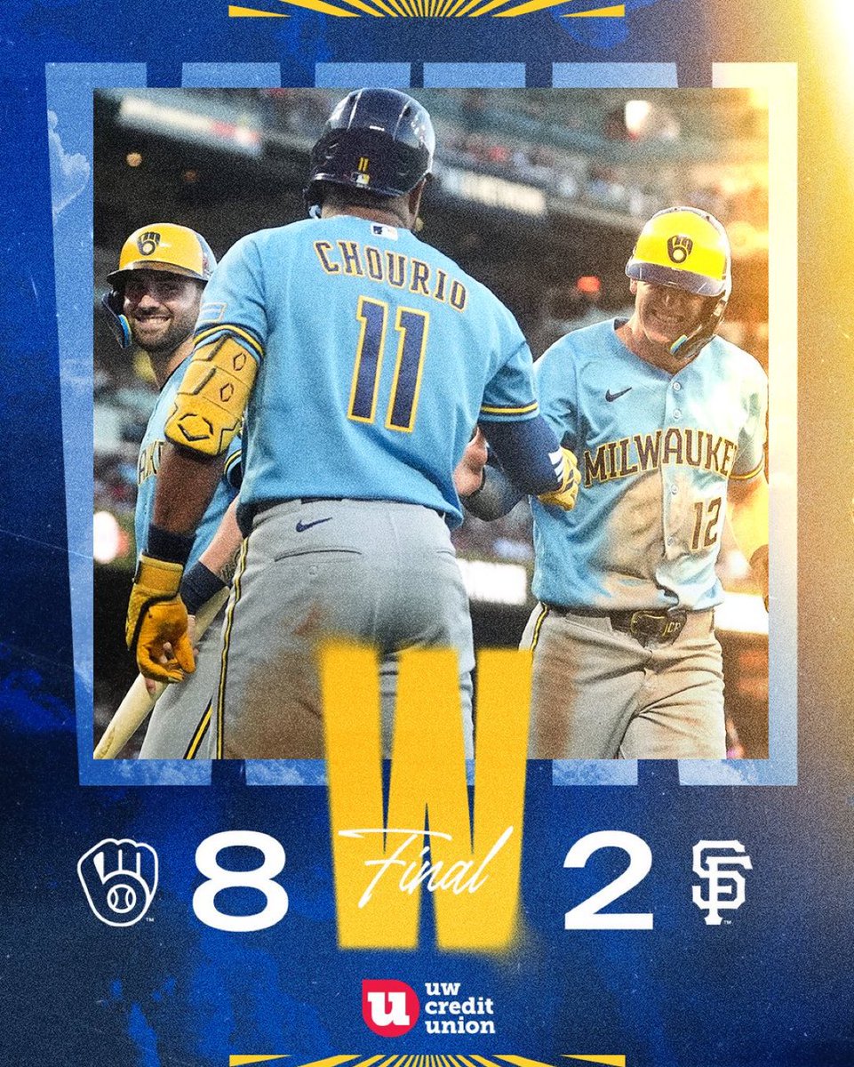 BigBetCo's tweet photo. VIP MAX WINNERRR🤑

Brewers ML (-150) 3U MAX✅✅✅

24-4 (87%) MLB MAX PLAY RUN🤯📈

That’s 5 MAXES in a ROW🫵👀

LIKE if you CASHED with BBC❤️ https://t.co/kOVXbuB2Kl