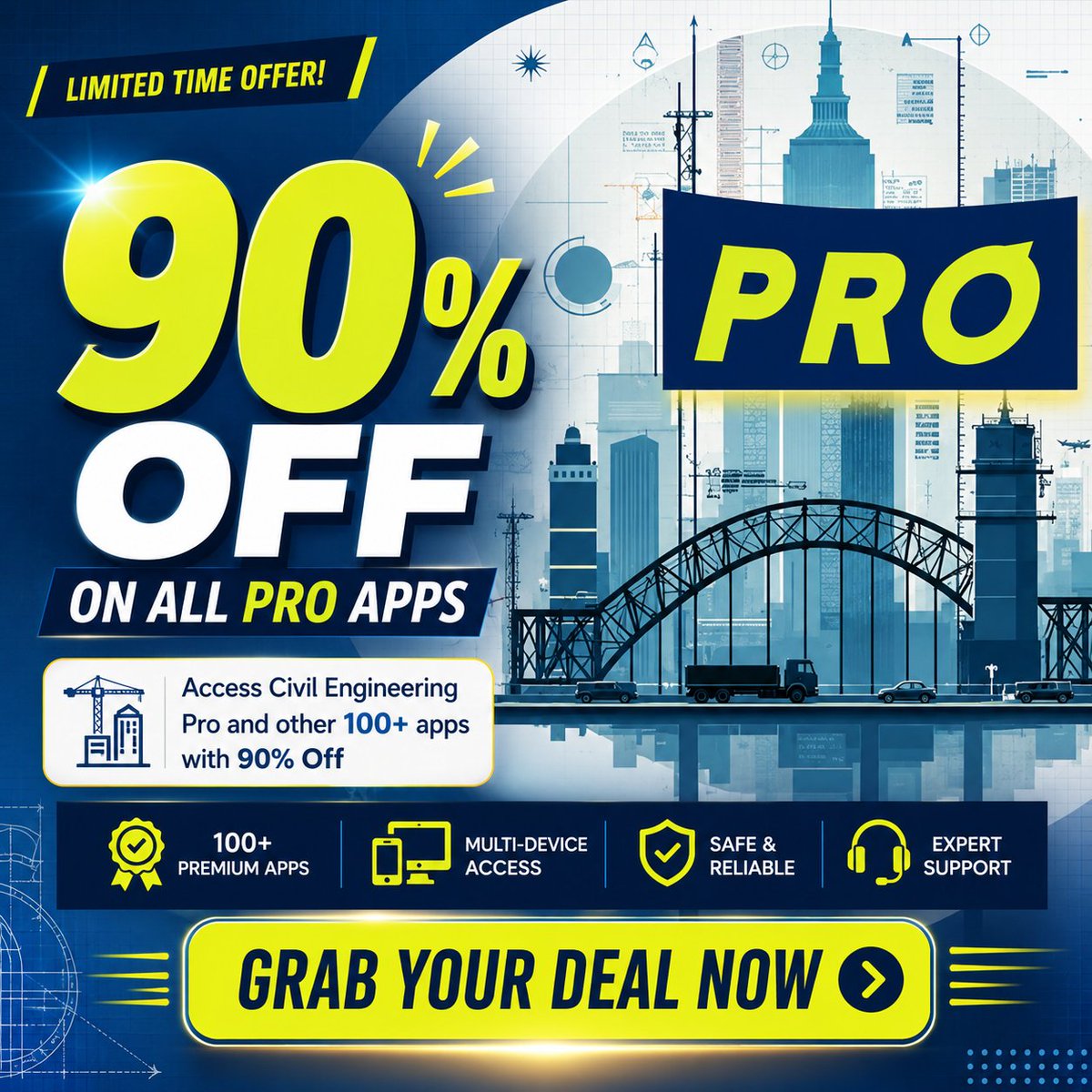 softecks's tweet photo. 🏗️ Unlock Civil Engineering Pro at 90% OFF! 🚀

Upgrade your learning experience and get access to Civil Engineering Pro plus 100+ other Pro educational apps at an incredible 90% discount.

https://t.co/G2JsnOvhG8 
#CivilEngineering #CivilEngineeringStudents  #Softecks https://t.co/y2SDps4z0Y