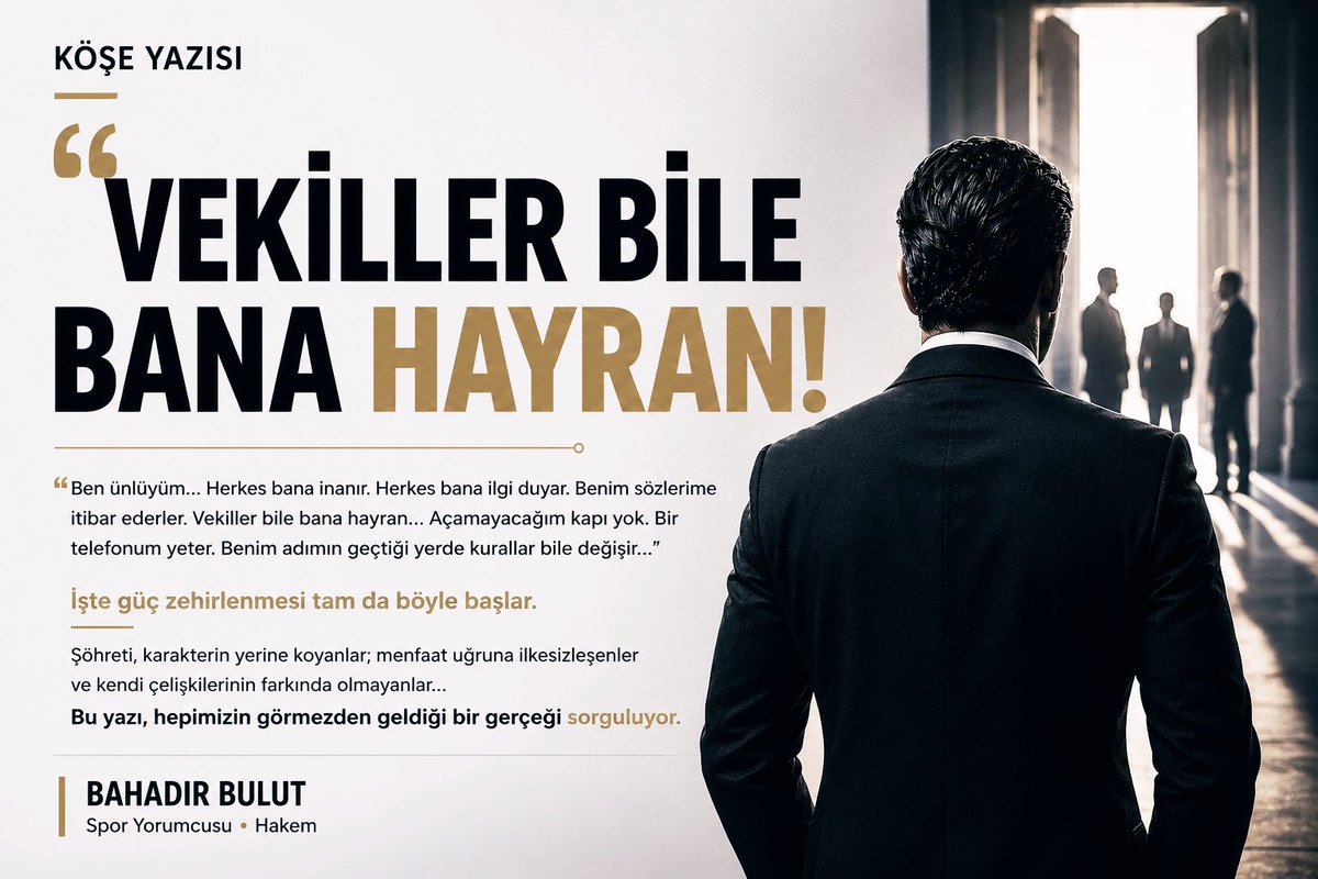 BHDRBULUT's tweet photo. Bahadır Bulut: "Gerçek güç tanınmakta değil, doğru kalabilmektedir" https://t.co/YzufBZKGaH #operasyon #sondakika #erdentimur #tff #milletvekili https://t.co/RGdso8kGht