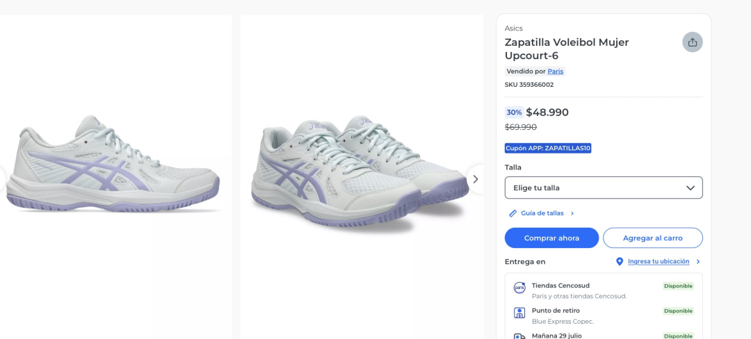 DescuentosRata's tweet photo. 👟 Zapatillas de Voleibol Asics a $48.990 con todo medio de pago en París.

Link directo 🔗 https://t.co/6JavpYo6VG https://t.co/krB7qOA4PF