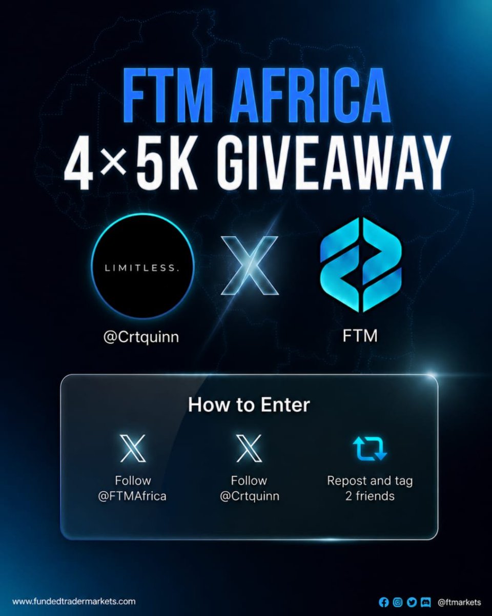 Crtquinn's tweet photo. 4 X 5k GIVEAWAY 🎁 

 follow:  @Crtquinn @FTMAFRICA @Ye_FTM and @FTMarketslive  

Also follow : @TheAshquinn @Big_Domain @Mrvicck 

Tag 3 persons
Retweet+ Like

Retweet my pinned post 
Drop screenshot https://t.co/74dBCsrhD2