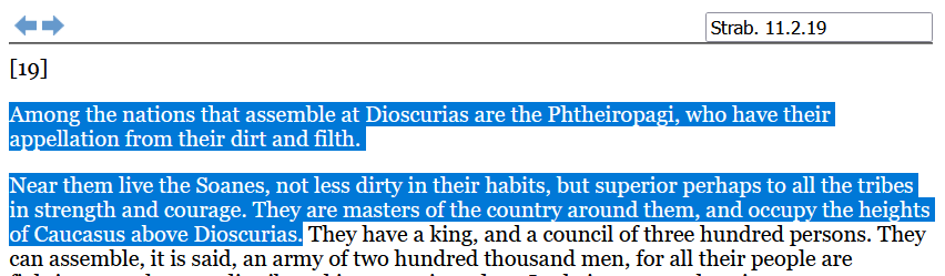 Lemabeta's tweet photo. @siberian_gopher Dioscuria is the name given by Greeks to Sokhumi. If Georgians didn't live in Abkhazia, how come Strabo mentions Svans living just North of Sokhumi, which is modern day Abkhazia? https://t.co/HnCSlCSq5m