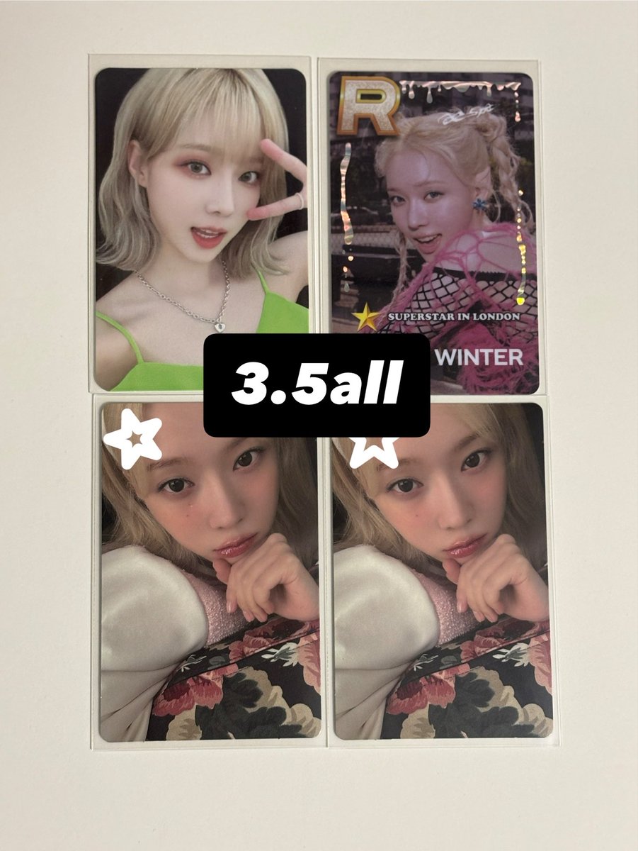 Ji_sssel's tweet photo. 에스파 보카 양도

3.5all  shipping from China+0.4
한국어⭕️Eng⭕️中文⭕️

https://t.co/dLnqKC6VTT

aespa WINTER KARINA GISELLE sell NINGNING 네컷포토 에스파 aespa poca sell 포카 양도 교환 윈터 닝닝 포카 양도 팝업 엠디 포카 포카 포토카드 https://t.co/7T97ZE3PmC