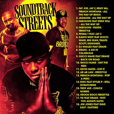 fivestarmixtape's tweet photo. 🎧Big Mike - Soundtrack To The Streets June 2K16

Includes:
Fat Joe, Jay-Z, Remy Ma &amp; French Montana - "All The Way Up (Remix)"
Kanye West feat. Gucci Mane, Big Sean, Travis Scott, Desiigner, Yo Gotti &amp; Quavo - "Champions"
...and more🔊

https://t.co/3s29emy1aZ https://t.co/xBrK9CsEf2