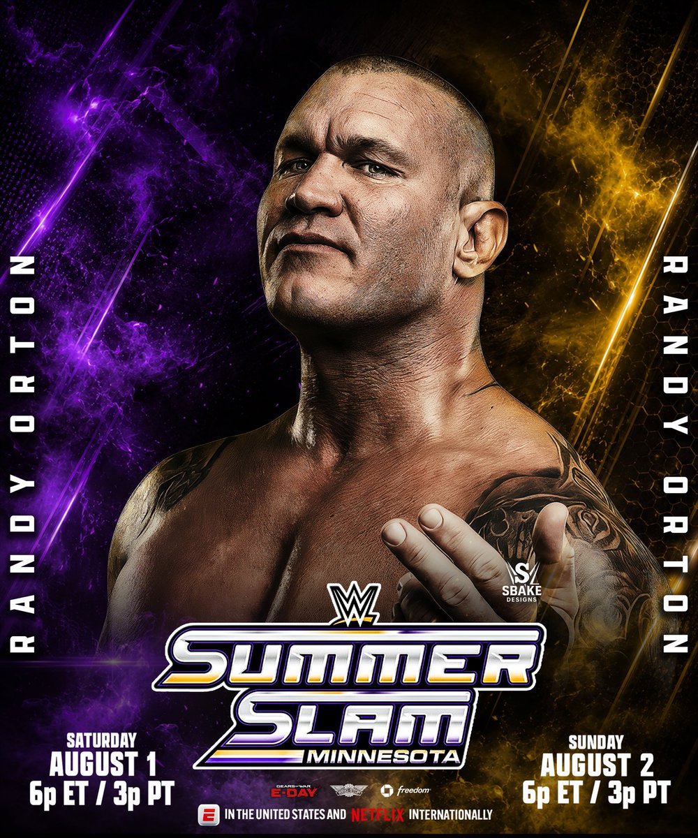 SbakeDesigns's tweet photo. What are your opinions on Randy Orton missing SummerSlam?

#WWE https://t.co/6oavy92zVf