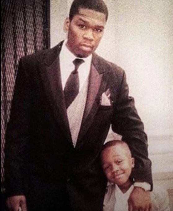 BmediaHQ's tweet photo. Curtis ( 50 Cent ) Jackson and his son Marquise in 1999. https://t.co/JgZOkOB796