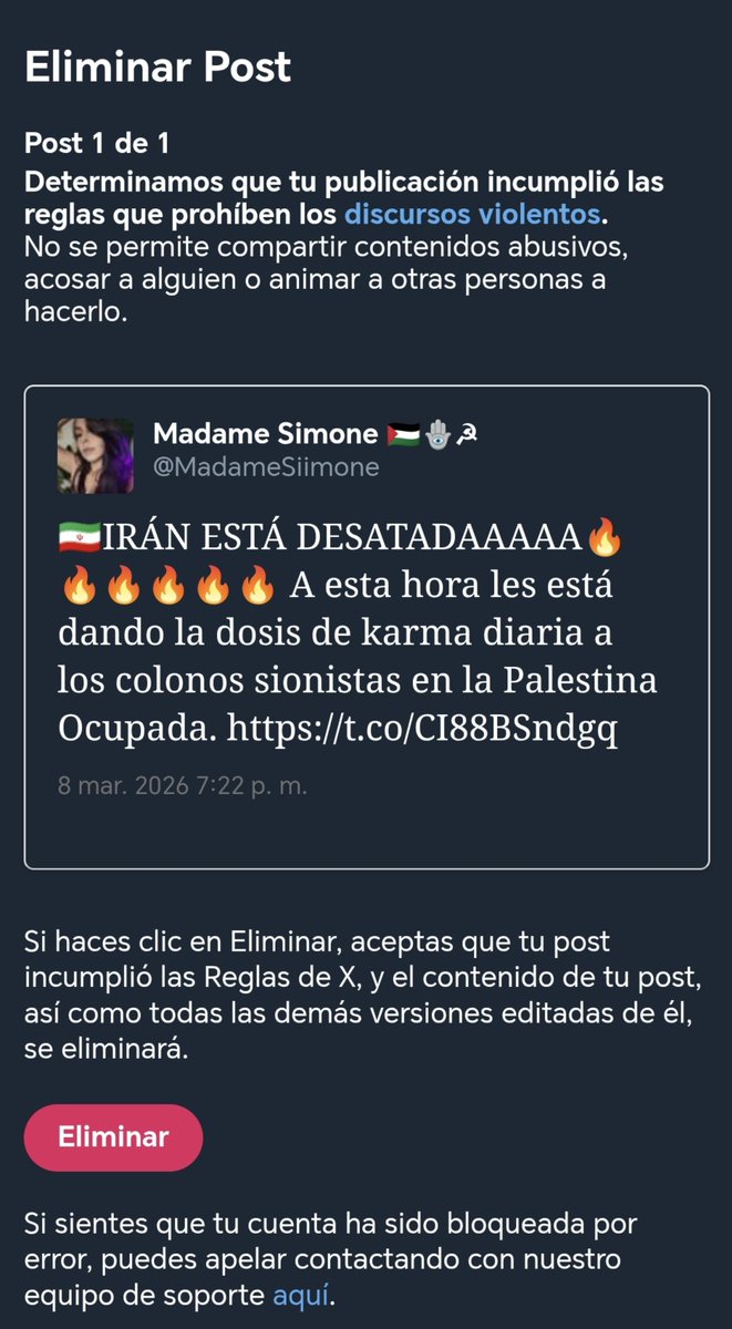MadameSiimone's tweet photo. Ah bueno, entonces están denunciando mis tuits... De marzo!! 😂 Ajjajajajajajjaa, 😂 marzo!!!

Bueno, hablando en serio... Mira cariño, quién quiera que desee bajarse mi cuenta:

Estoy que mando todo a la puta mierda, pero si me denuncias las cuentas, vas a hacer que no quiera darte gusto y no mande nada a la puta mierda... Me entiendes?

Funciona igual que las amenazas... Me quieres obligar a hacer algo? pues paila, entra en mí un deseo de no darte la razón, bb, interiorizalo.