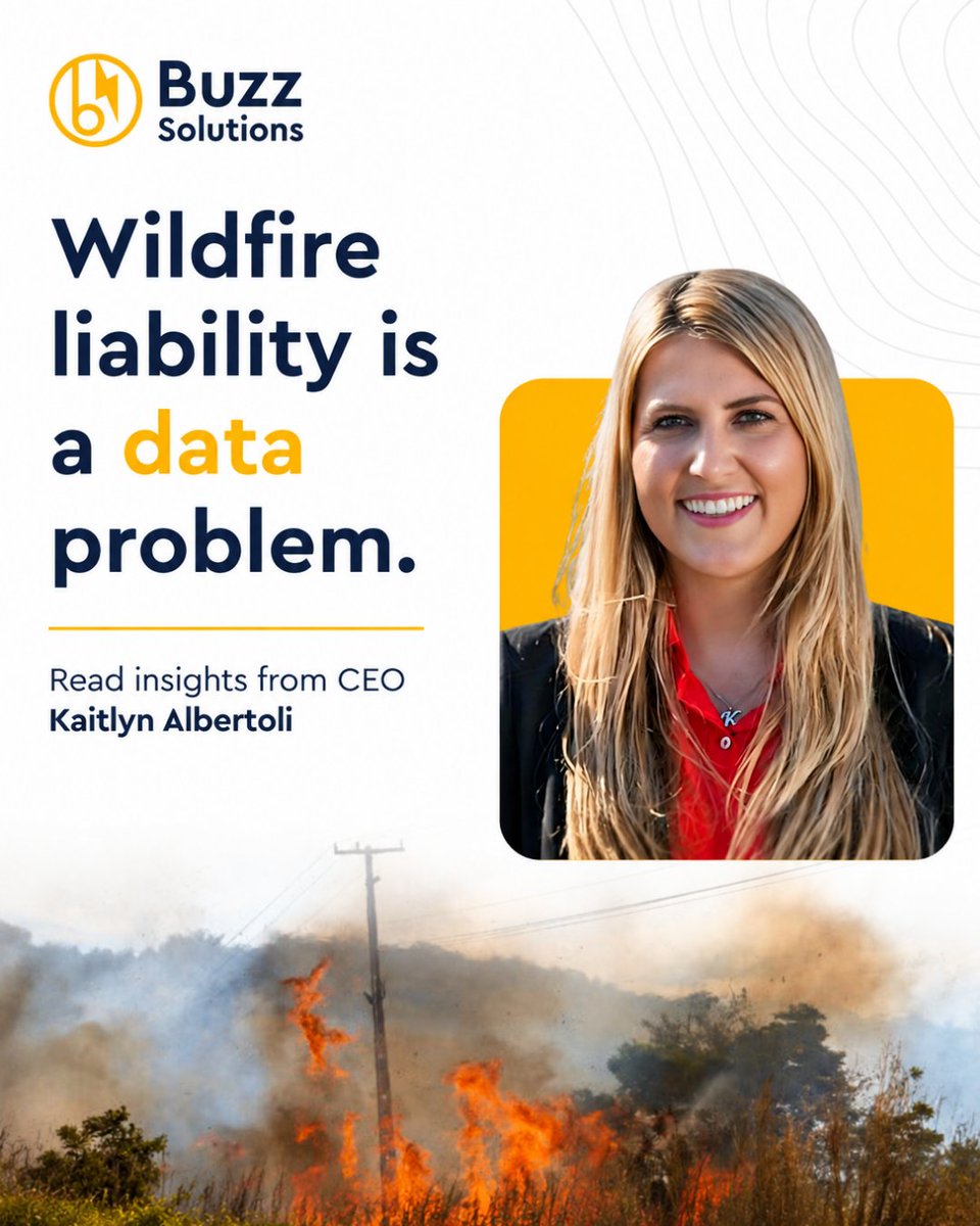 BuzzSolutions1's tweet photo. When it comes to utility #wildfire risk, the question is no longer just who started the fire, but what did the #utility know, &amp; what did it do about it? 🔥

Read more from Buzz Solutions CEO @KAlbertoli in @POWERmagazine: 
https://t.co/qFIt9eAoUc

#AssetIntelligence #Data https://t.co/Q3vqRZiEBt