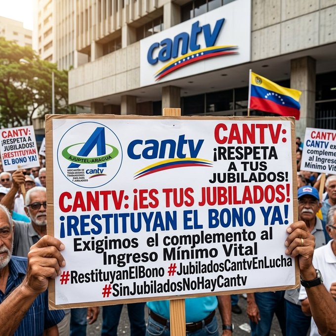 MarcoCeballo's tweet photo. #30Jul Exigimos Que #RestituyanElBono del Complemento al Ingreso Mínimo Vital,#JubiladosCantvEnLucha y sobrevivientes de #CANTV dimos la vida trabajando y hoy exigimos Respeto y Dignidad,con la verdad ni Ofendemos ni Tememos! @CUTV_Venezuela @ONU_derechos @NituPerez @la_patilla https://t.co/PXEOBBiVtt
