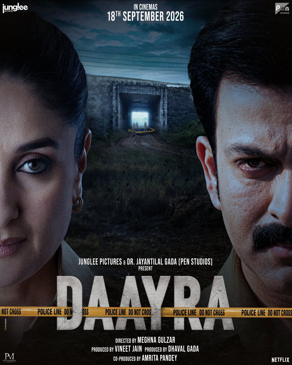 purushothhere's tweet photo. #Daayra 🆕️ Poster.
St: #Prithviraj &amp; #KareenaKapoor 
Arrives in theatres 🎥 on September 18th, 2026. https://t.co/6ekNbjkwVH