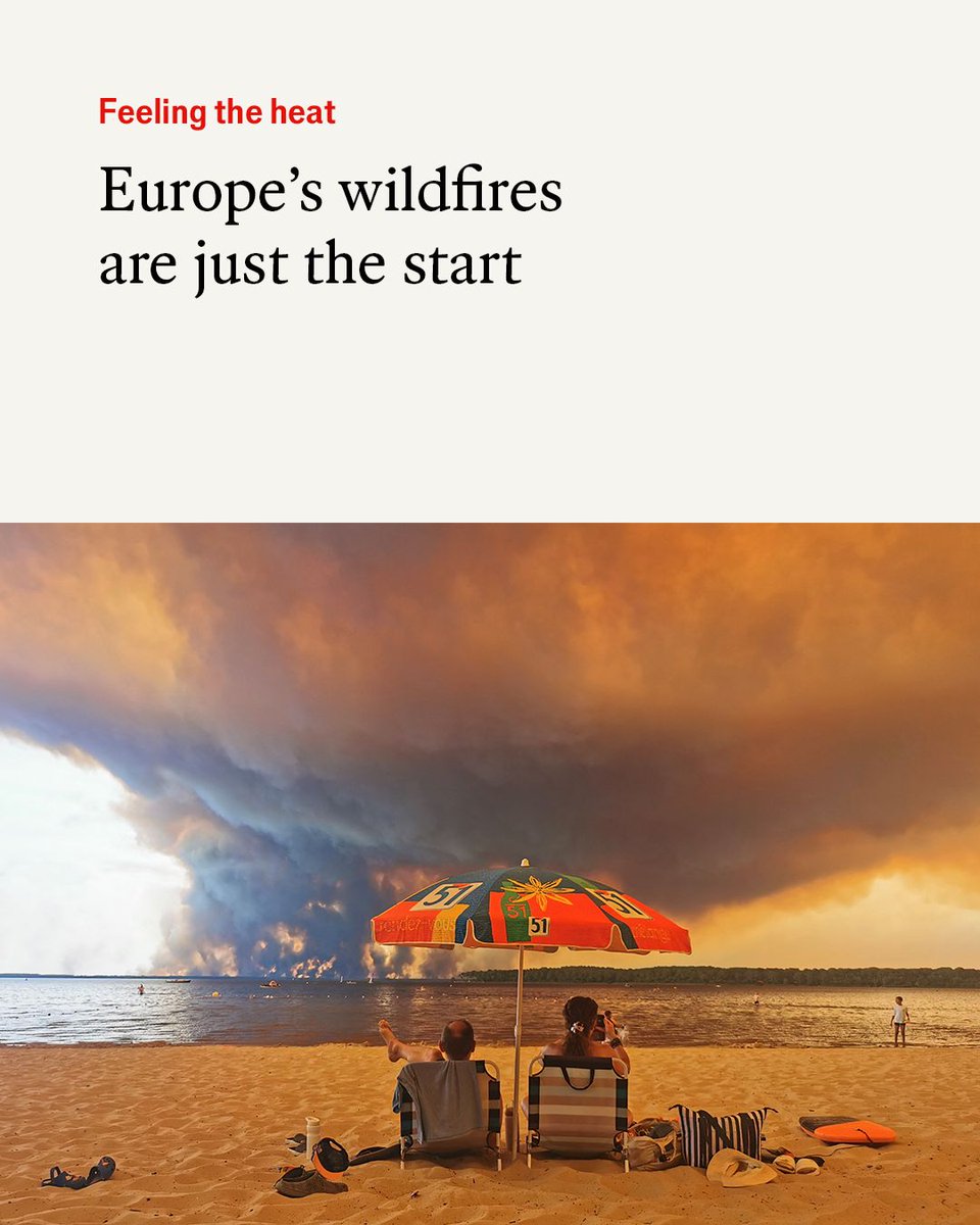 TheEconomist's tweet photo. Europe is heating up faster than any other continent. Because it has decades of worsening hazards ahead, it needs to get ready. Register for free to learn how 
https://t.co/lIoyPoEnqG
Photo: Getty Images https://t.co/TAU6MC8W2H