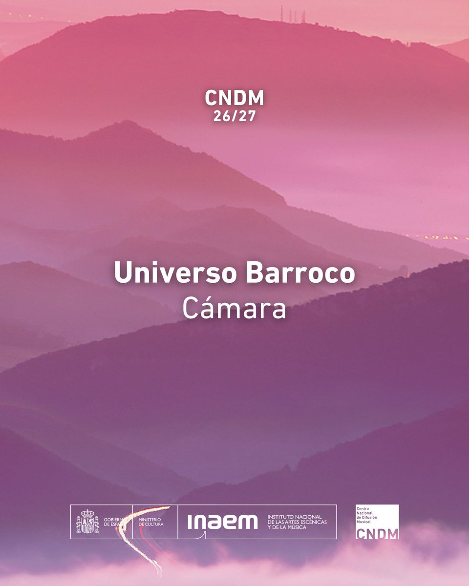 cndm_inaem's tweet photo. 🟣 #UniversoBarroco (cámara)
📍 Auditorio Nacional de Música (Sala de cámara) | Madrid
📅 Guarda este post y toma nota de todas las fechas.
🎟️ Venta libre de localidades sueltas a partir del 10 de septiembre https://t.co/brjmqmodDO