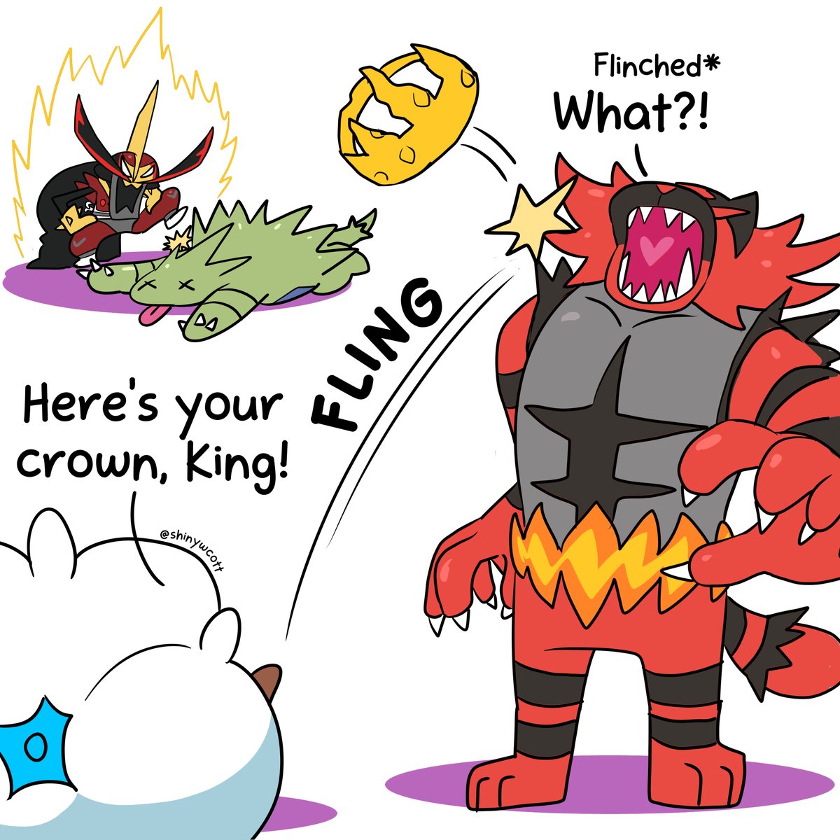 Shinywcott's tweet photo. "Relax.. I got this.. I'm the king of VGC"
-Incineroar will need therapy after this
(˵• ̀⩊•́˵) ✨✨✨
#Pokemon #PokemonChampions https://t.co/nwHoYQuEYS