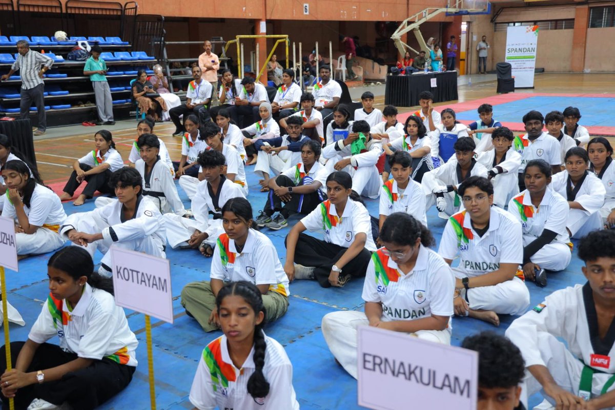 tkdkerala's tweet photo. BSF SPANDAN League 2026 – State Junior Taekwondo Championship, held at VKK Menon Indoor Stadium, Kozhikode, from 29 to 30 July 2026. 

#taekwondo #bsf #spandanleague #take #worldtaekwondo https://t.co/hC2eiJuRvH