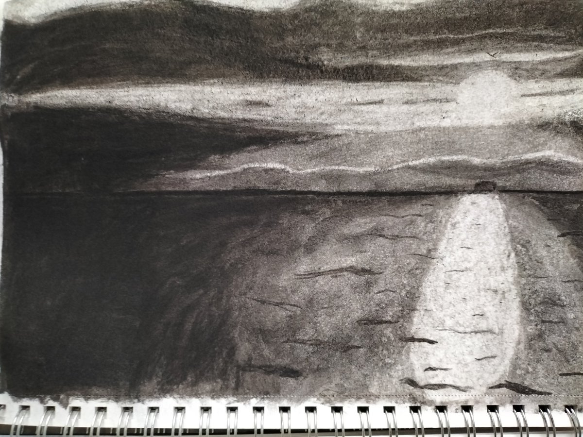 Weiry__'s tweet photo. Another charcoal, a colour study and some drawing practice https://t.co/kgo7BL0HXf