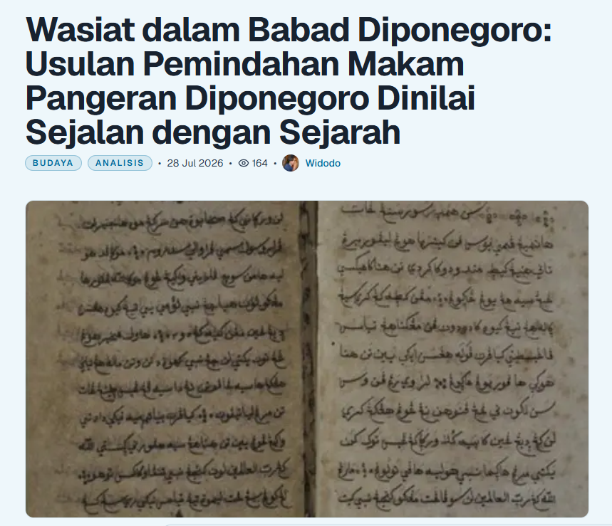 KEBUMENinLOVE's tweet photo. Apa pun pandangan kita, kisah ini mengingatkan bahwa sejarah bukan sekadar tanggal dan nama.

Ia juga berisi harapan yang belum sempat terwujud, pesan yang tertulis dalam naskah kuno, dan pertanyaan yang masih hidup hingga hari ini. 
@duniadian @snjayajonggrang @motherlander https://t.co/iGy6HJaxhP