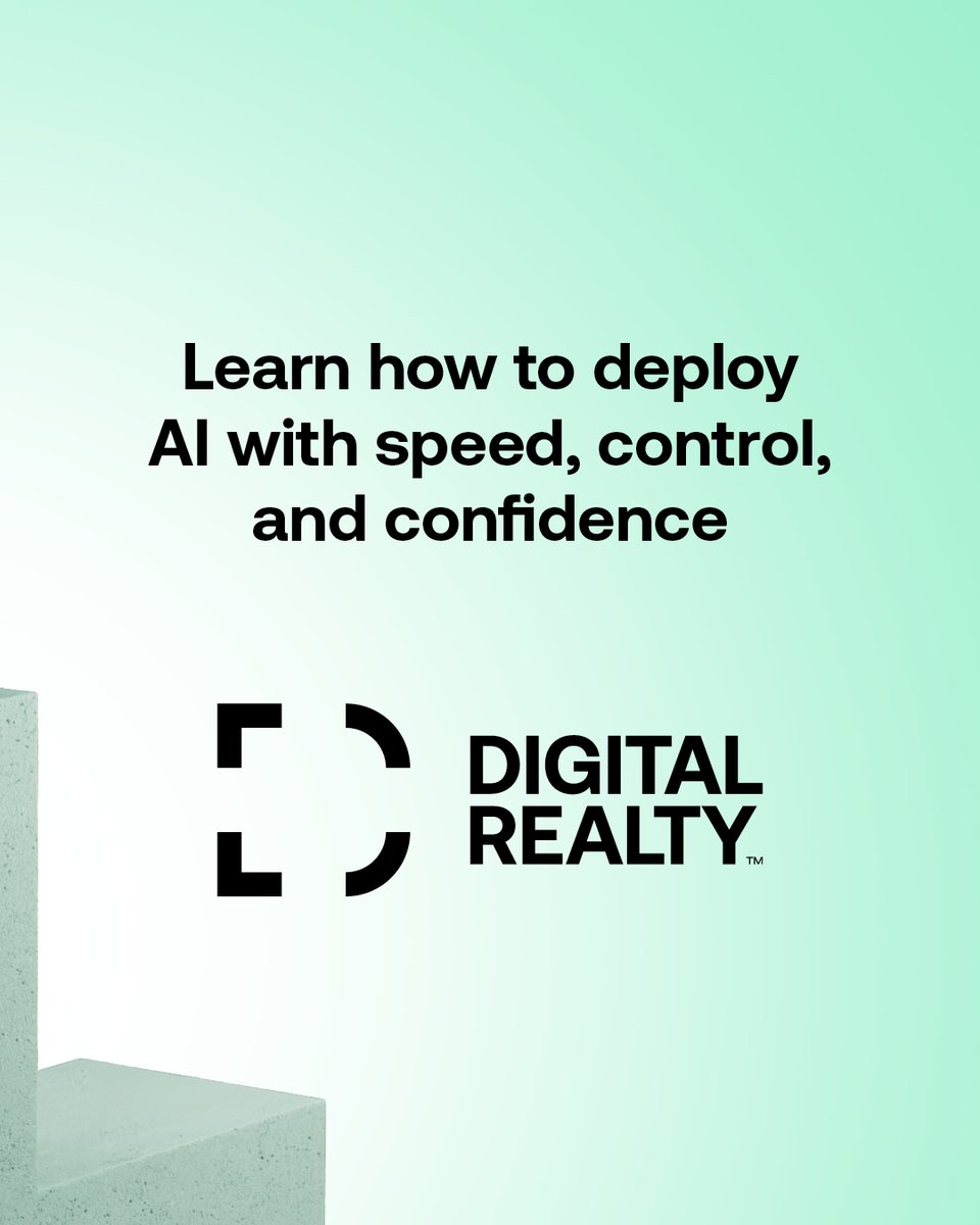 DigitalEMEA's tweet photo. Digital Realty, @Lenovo, and ePlus inc. are partnering to deliver Private AI Infrastructure-as-a-Service. ​
​
With dedicated GPU capacity, predictable OpEx economics and private connectivity to cloud, data, and AI platforms: https://t.co/qLEFIxDKJv 
​
#TheDataMeetingPlace https://t.co/wG8Ar6eULX