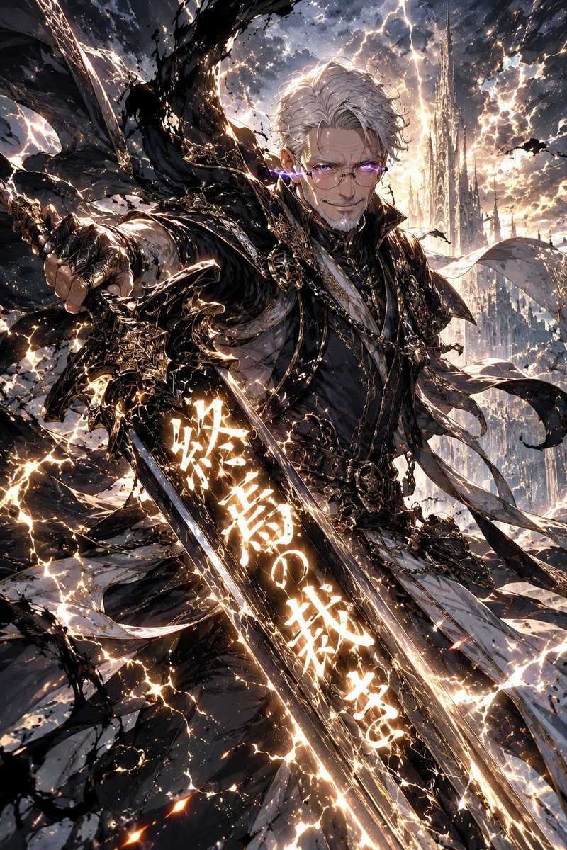 uhaoke_stamp's tweet photo. #君の武器を見せてくれ
#うはおけプロンプト

キャラのイメージに合った武器、そしてその武器には武器名が掘られているぞ！🗡

武器好きよ！是非遊んでくれ！
もちろんアレンジも大歓迎だ！✨

■プロンプト■
最高傑作、最高品質、超高精細、圧倒的な描き込み、美麗イラスト、映画のワンシーン、ダイナミックな構図、超広角パース、迫力満点、激しいアクション、キャラクターのイメージに最も合った専用武器を装備し、その武器の世界観に合わせたオリジナルの戦闘衣装を身にまとっている。衣装はキャラクターの個性を最大限に引き立て、武器との一体感があり、重厚かつスタイリッシュで圧倒的にかっこいいデザイン。マント、装飾、ベルト、鎧、布、金属パーツなどが風になびき、躍動感あふれる華麗で力強い戦闘ポーズで武器を振るう。武器の刀身や本体にはキャラクターの世界観に合った巨大な武器名が深く刻まれ、その文字は神々しく眩しく発光している。輪郭や武器、背景の一部は力強い墨絵の筆致で描かれ、芸術的でスタイリッシュ。瞳は妖しく輝き、目元から横方向へ光の残像が伸びる。髪や衣装は激しくなびき、火花、雷、炎、氷、風、光粒子、黒い墨しぶき、オーラ、衝撃波、粉塵、破片、流れるエネルギーを大量にまとい、圧倒的な臨場感。背景はキャラクターのイメージに最も似合う幻想的で壮大なロケーションへ変更し、ドラマチックなライティング、逆光、ゴッドレイ、ボリューメトリックライト、被写界深度、モーションブラー、スピード線、シネマティックカラーグレーディング、キラキラエフェクトを追加。SNS映えするインパクト抜群のビジュアル、ヒーローカット、最高にスタイリッシュで美しく、8Kクオリティ、圧巻の存在感。