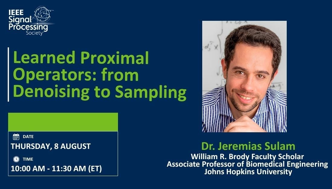 IEEEsps's tweet photo. Proximal operators meet data‑driven modeling. This talk covers learned proximal networks — parametric models that yield valid proximal mappings of log‑densities while staying efficient and structured for modern optimization.

🔗Register at https://t.co/g1HL01iyik https://t.co/wuKtoIwsP9