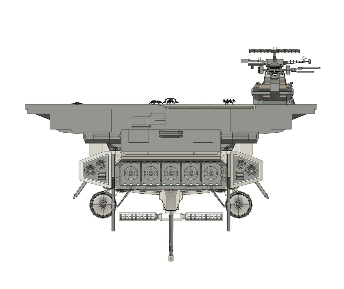 avenntadorlp700's tweet photo. アンドロメダ改アマテラス級2番艦ツクヨミ進捗

モデリング終わりました。

アンドロメダ改アマテラス級2番艦ツクヨミ

アマテラス級の2番艦として建造されていたが、七式波動共鳴ミサイルが開発された事で航空戦力の重要性が増した為、急遽空母への改装が決定された https://t.co/aUa8BGoy5k